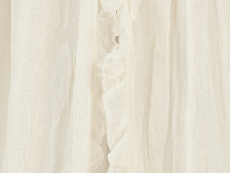 Nebesa nad postýlku Vintage 245cm Ruffle Ivory