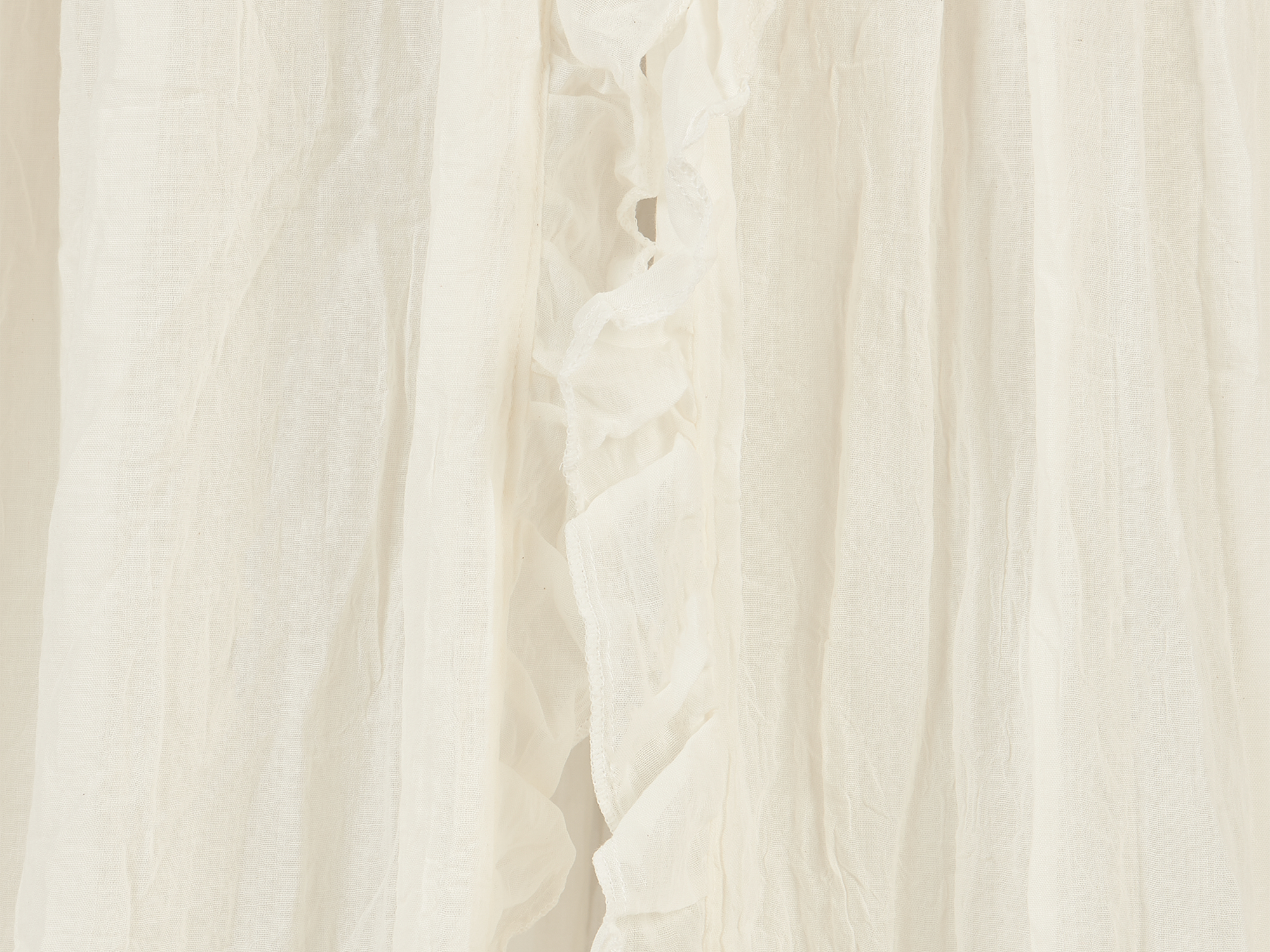 Nebesa nad postýlku Vintage 245cm Ruffle Ivory