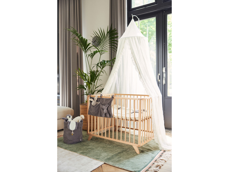 Nebesa nad postýlku Vintage 245cm Ruffle Ivory