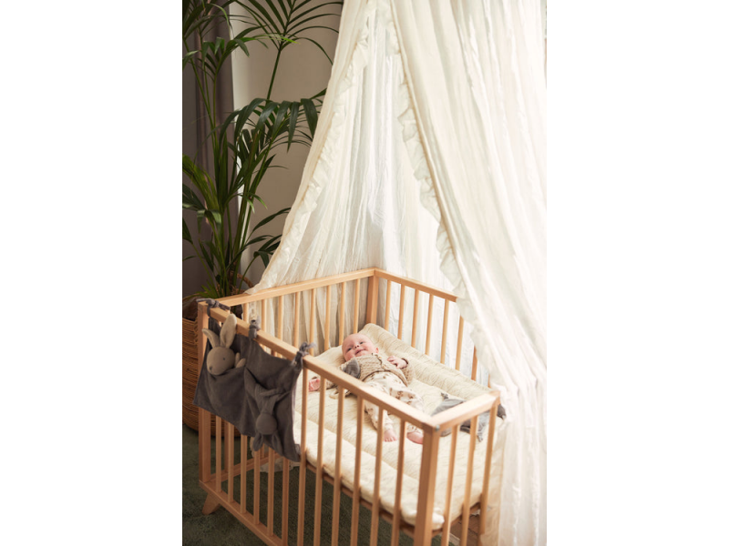 Nebesa nad postýlku Vintage 245cm Ruffle Ivory