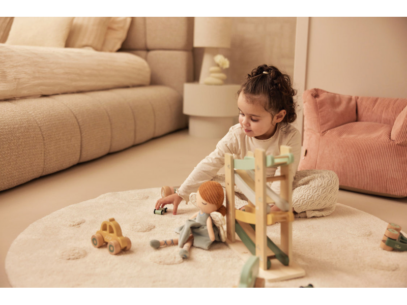 Křeslo dětské Beanbag Corduroy Wild Rose