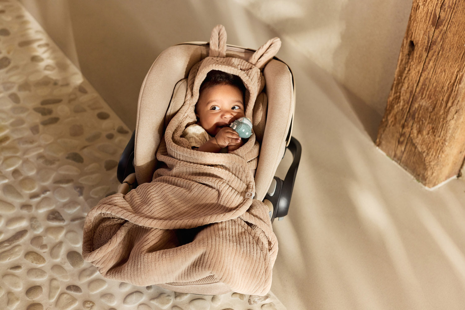 JOLLEIN Zavinovačka králíček Cloudy Rib Milky Coffee