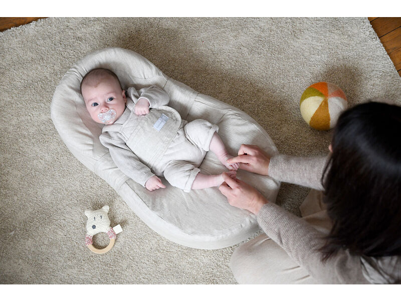 CocoonaBaby podložka + povlak Natural Linen