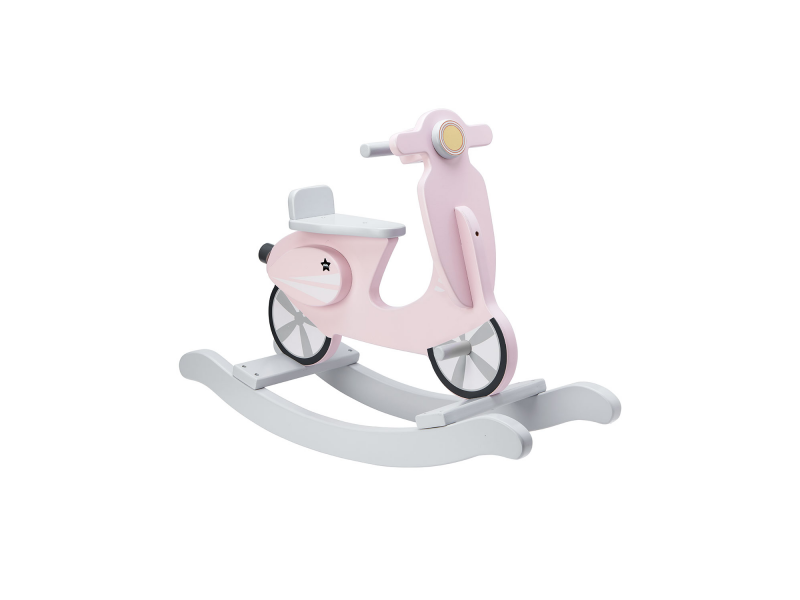 Kids Concept Houpací skútr dřevěný Pink White