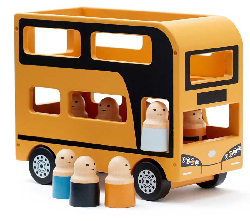 Autobus Doubledecker Aiden dřevěný