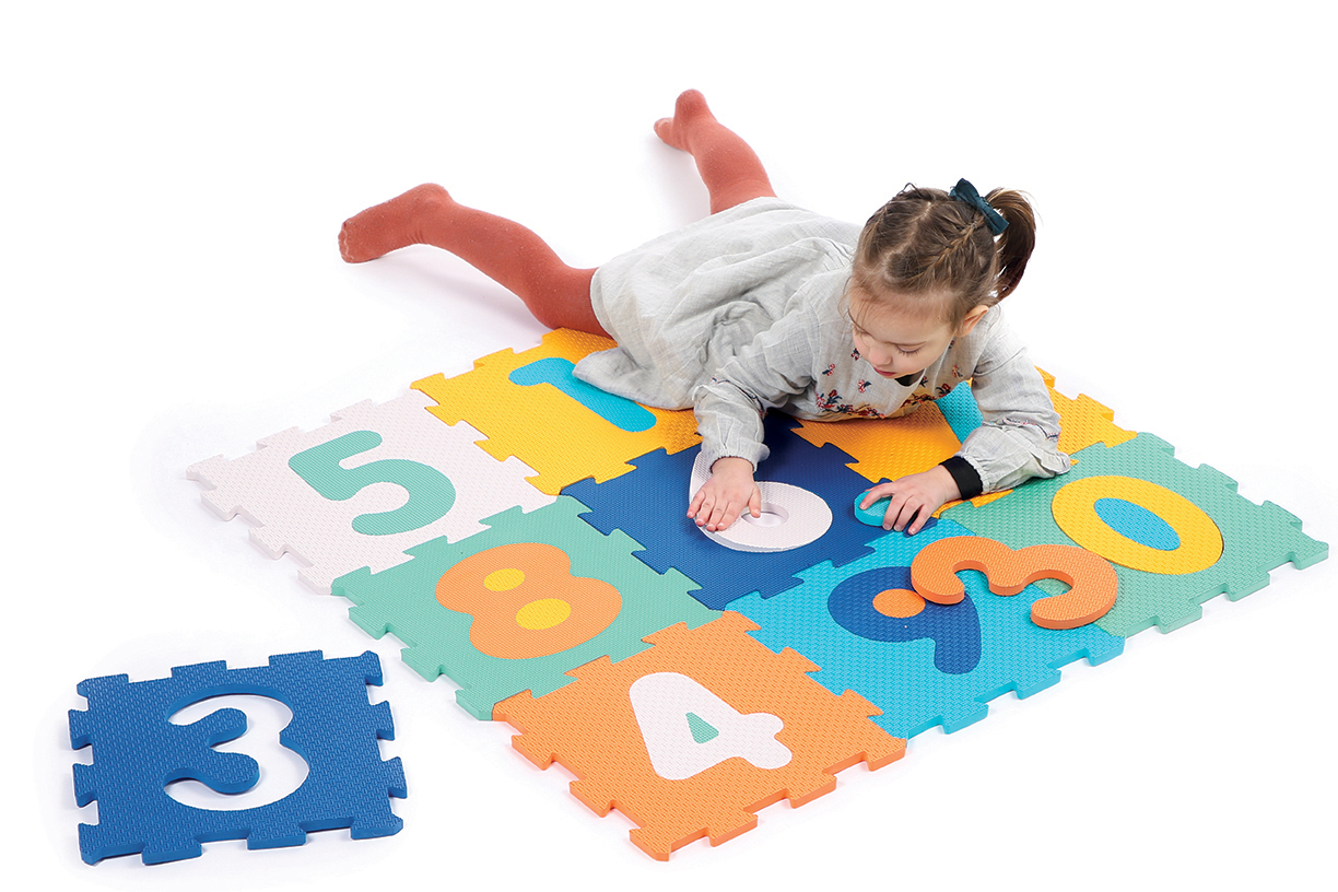 Puzzle pěnové 90x90cm Čísla