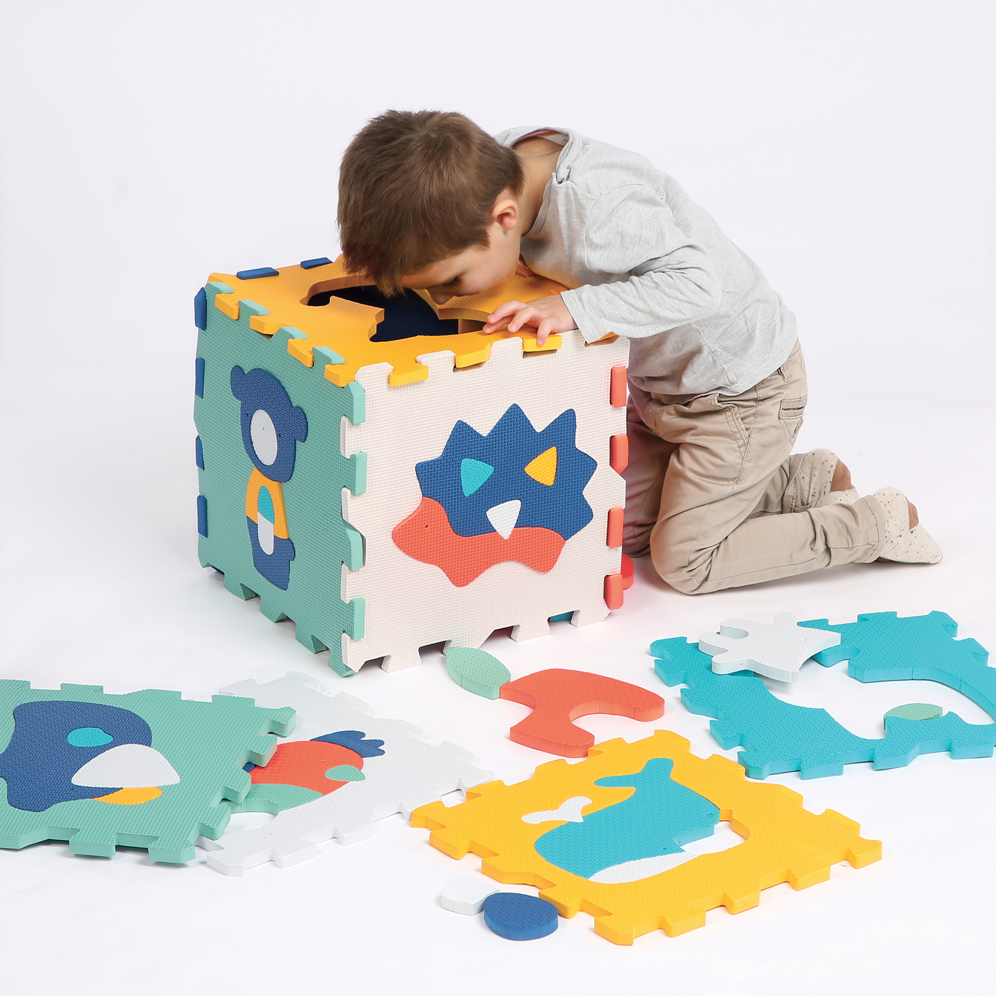 Puzzle pěnové 90x90 cm Zvířátka
