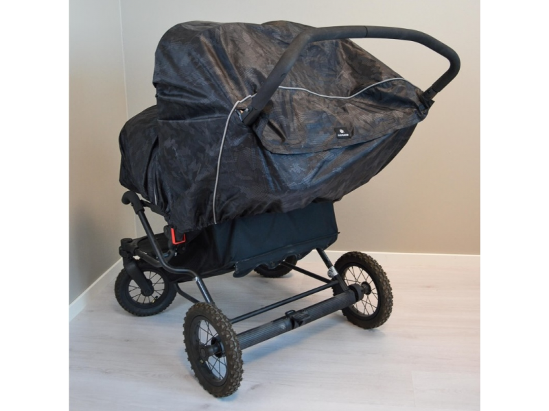Pláštěnka na kočárek pro dvojčata Camo