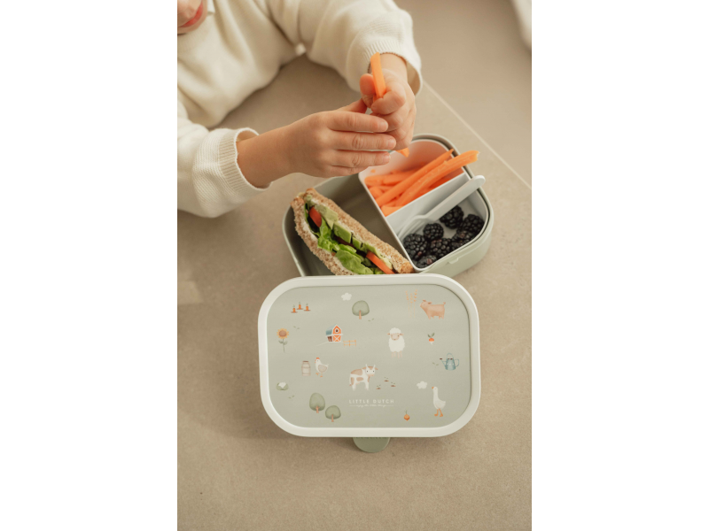 Svačinový set (láhev 400ml+box) Farma