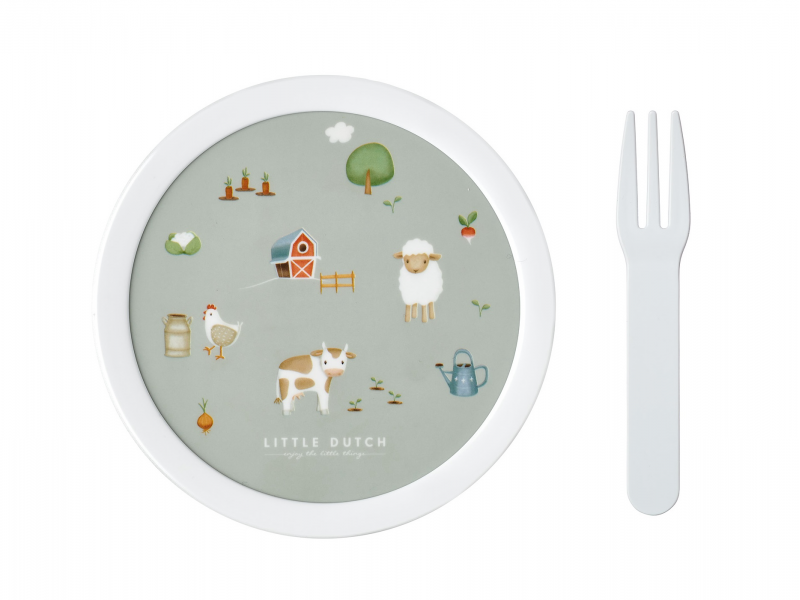 Box na ovoce s vidličkou Farma