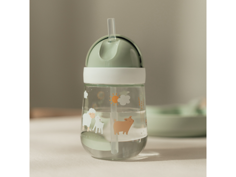 Hrnek s brčkem 300 ml 9m+ Farma