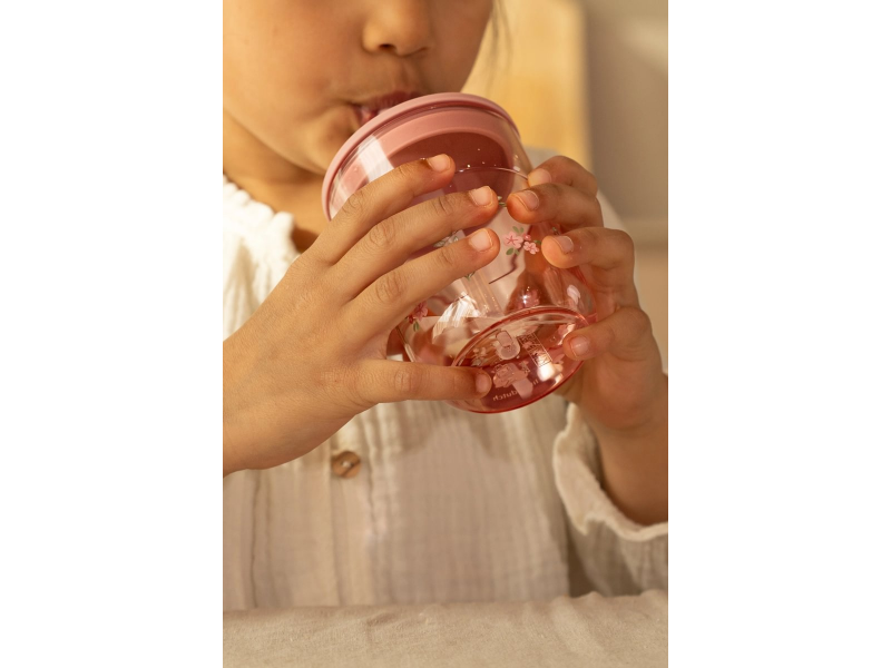 Kelímek s brčkem 250 ml Fairy Garden