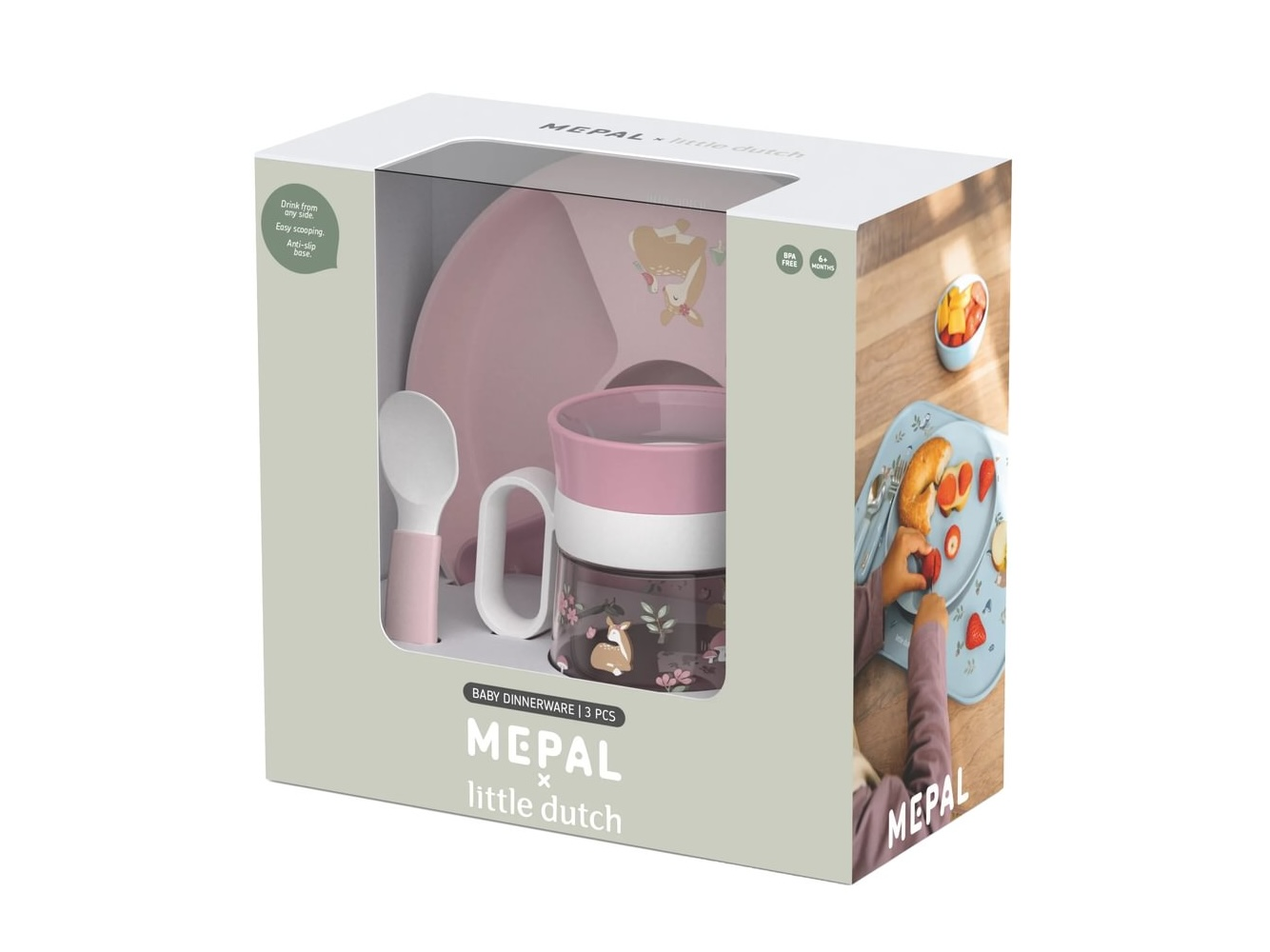 Dětská jídelní sada 3-dílná Fairy Garden