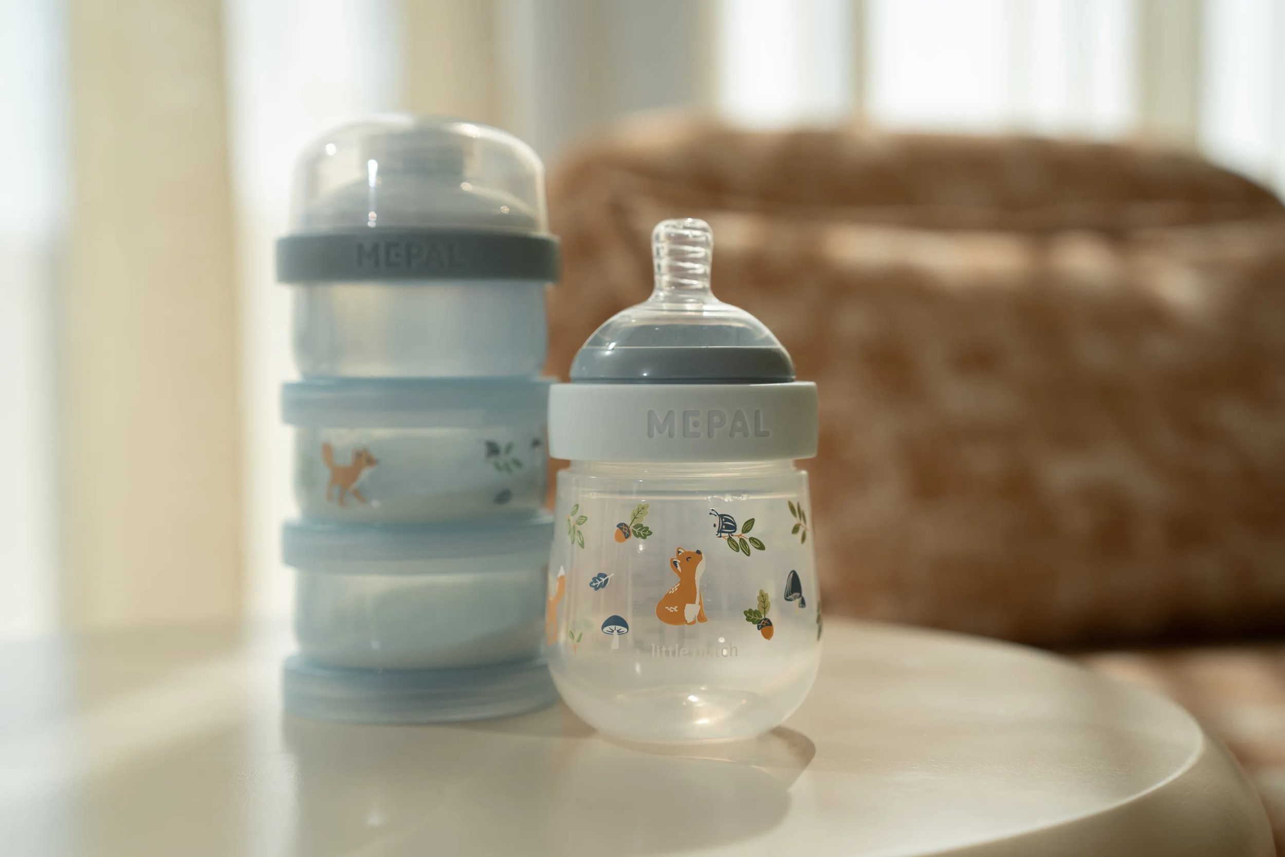 LITTLE DUTCH Kojenecké láhve 165 ml + 240 ml + 2 savičky Forest Friends