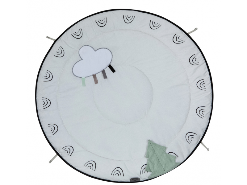 Hrací deka s dřevěnou hrazdou Black & White