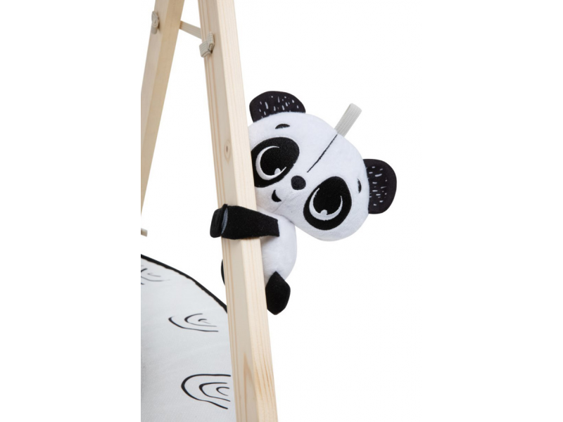 Hrací deka s dřevěnou hrazdou Black & White