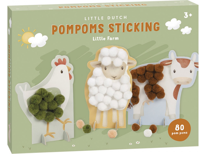 Kreativní sada s bambulkami Farma