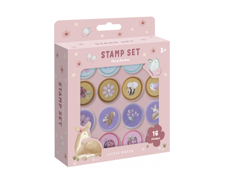 Razítka samobarvicí 16 ks Fairy Garden
