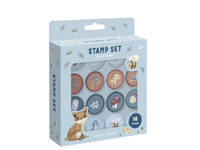 Razítka samobarvicí 16 ks Forest Friends