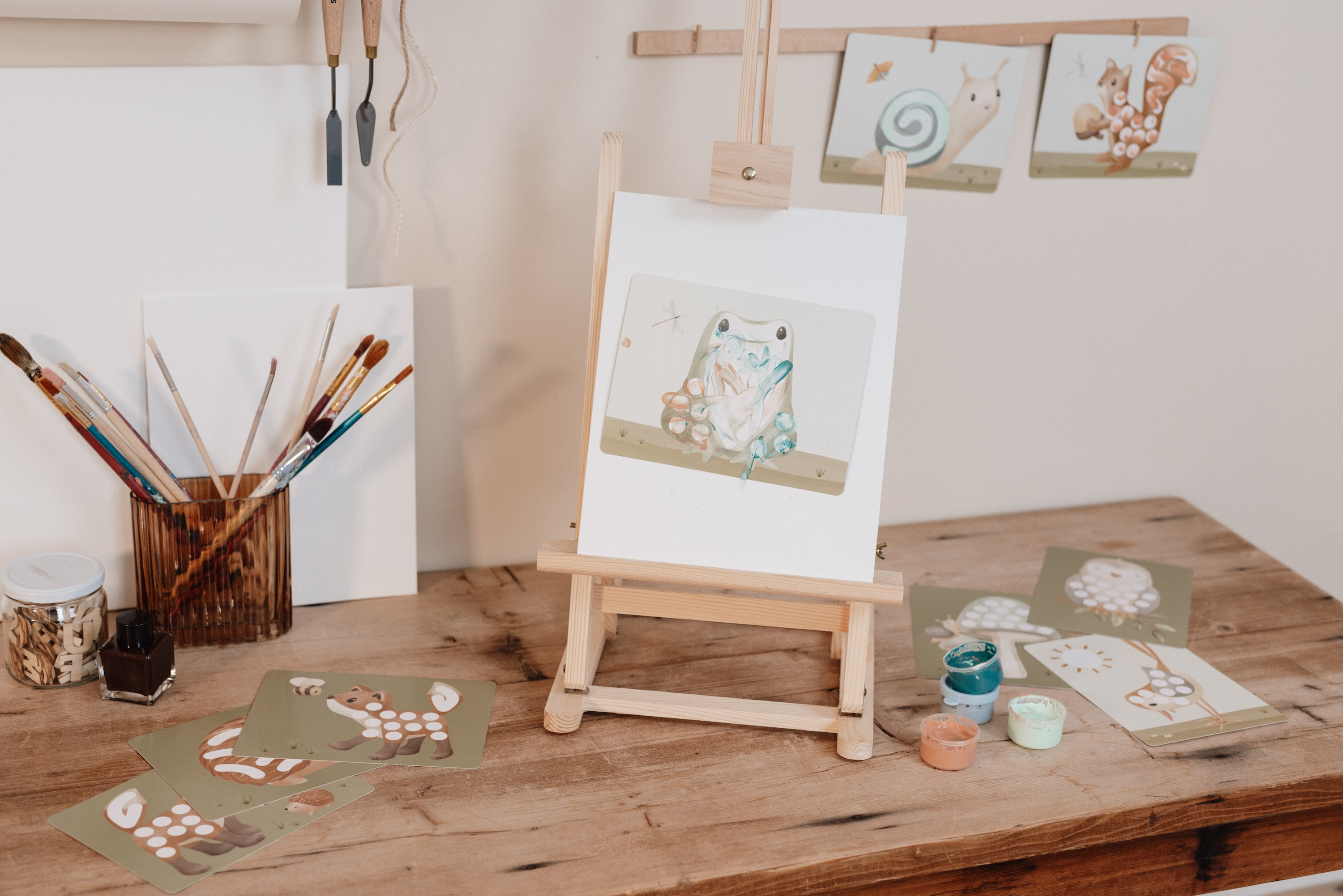 Kreativní sada malování prsty Forest Friends
