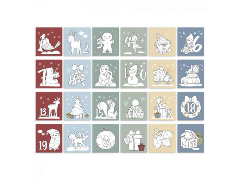 Adventní kalendář omalovánky