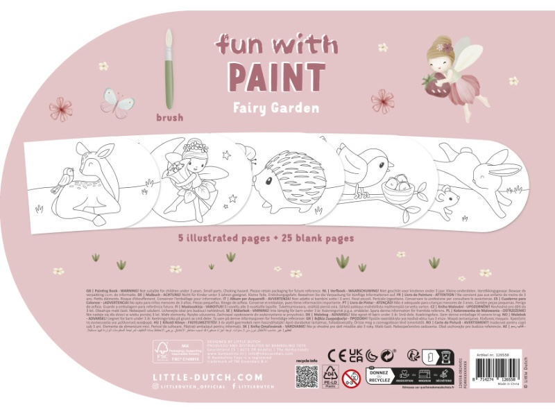 Omalovánky s vodovkami Fairy Garden