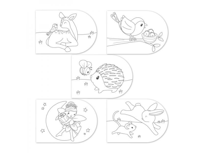 Omalovánky s vodovkami Fairy Garden