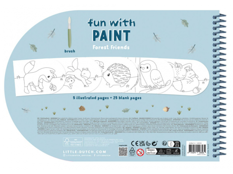 Omalovánky s vodovkami Forest Friends