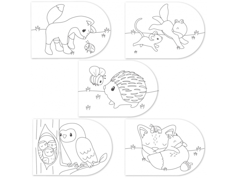 Omalovánky s vodovkami Forest Friends