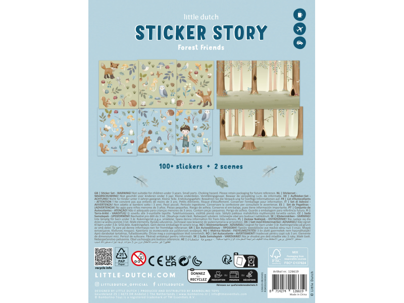 Sada se samolepkami Forest Friends