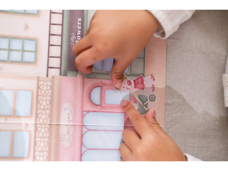 Knížka se samolepkami Nakupování Rosa