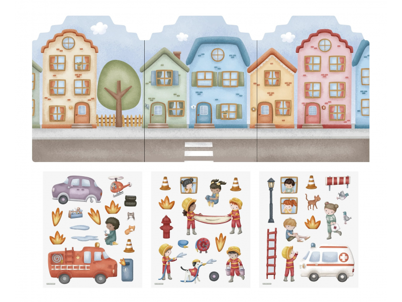 Knížka se samolepkami Hasičská stanice Jim