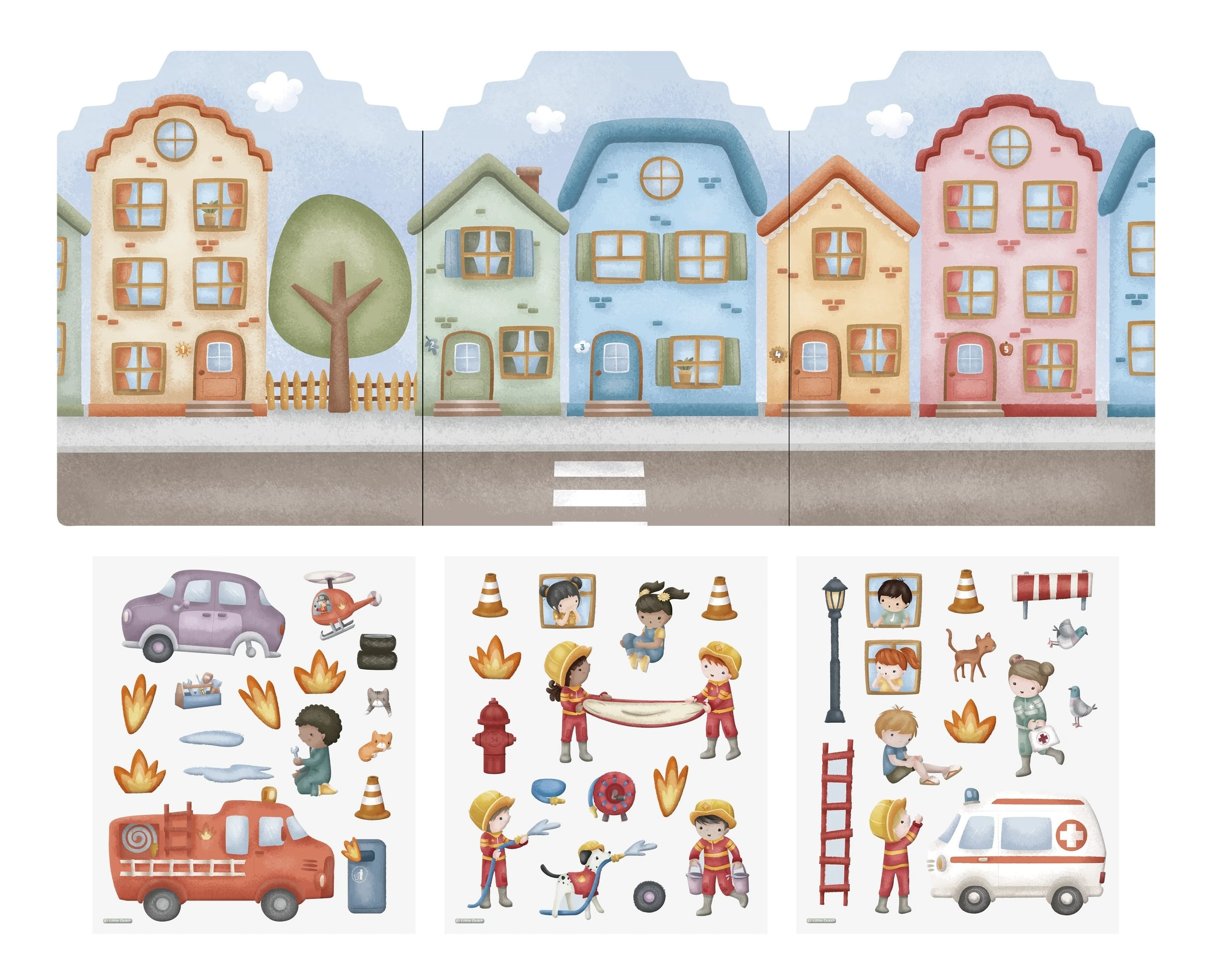 Knížka se samolepkami Hasičská stanice Jim