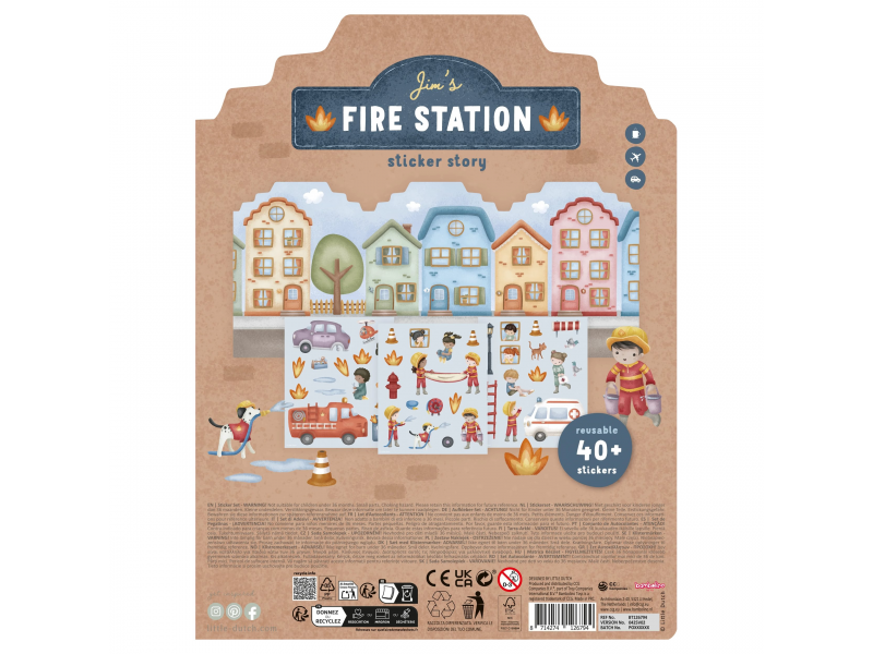 Knížka se samolepkami Hasičská stanice Jim