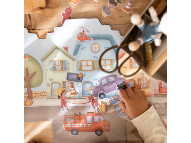 Knížka se samolepkami Hasičská stanice Jim