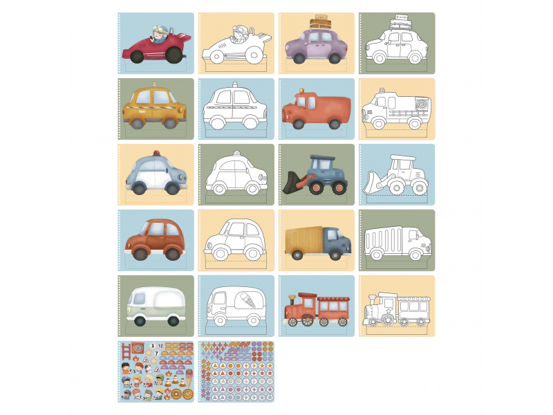 Kniha s vystřihovacími auty Jim