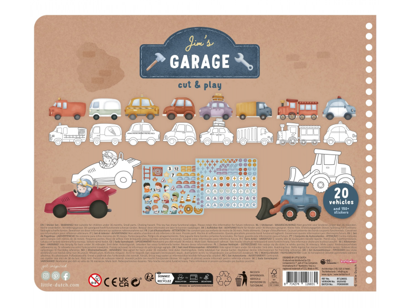 Kniha s vystřihovacími auty Jim