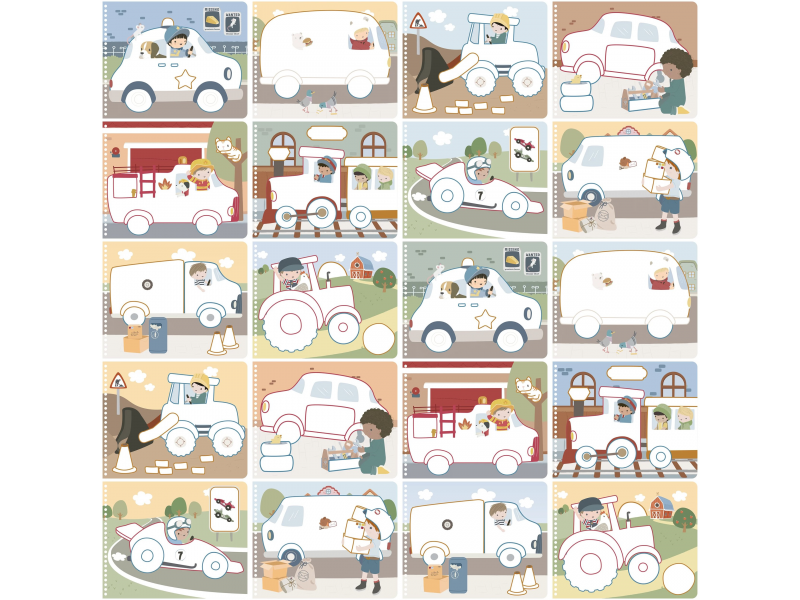 Omalovánky s pastelkami Doprava Jim