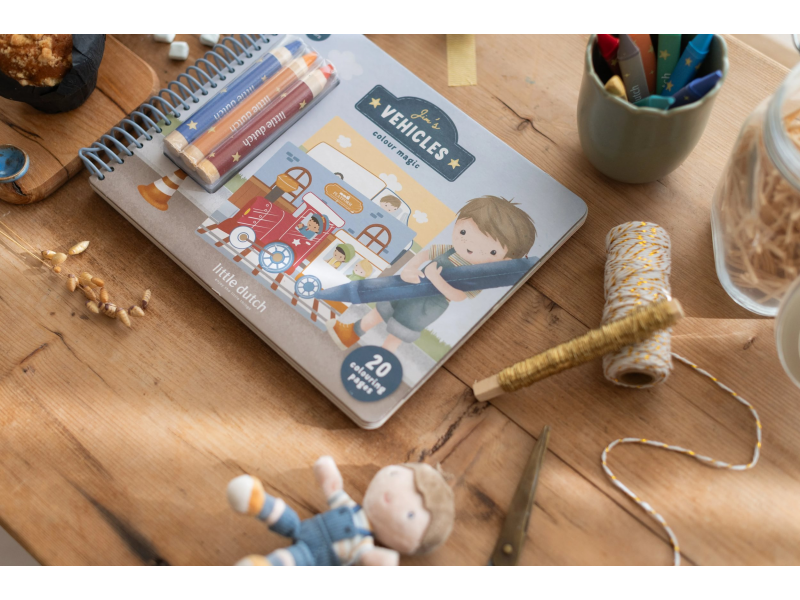 Omalovánky s pastelkami Doprava Jim