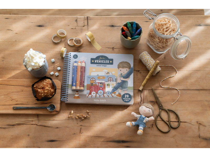 Omalovánky s pastelkami Doprava Jim