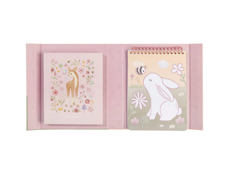 Omalovánky s pastelkami a samolepkami Rosa Fairy Garden