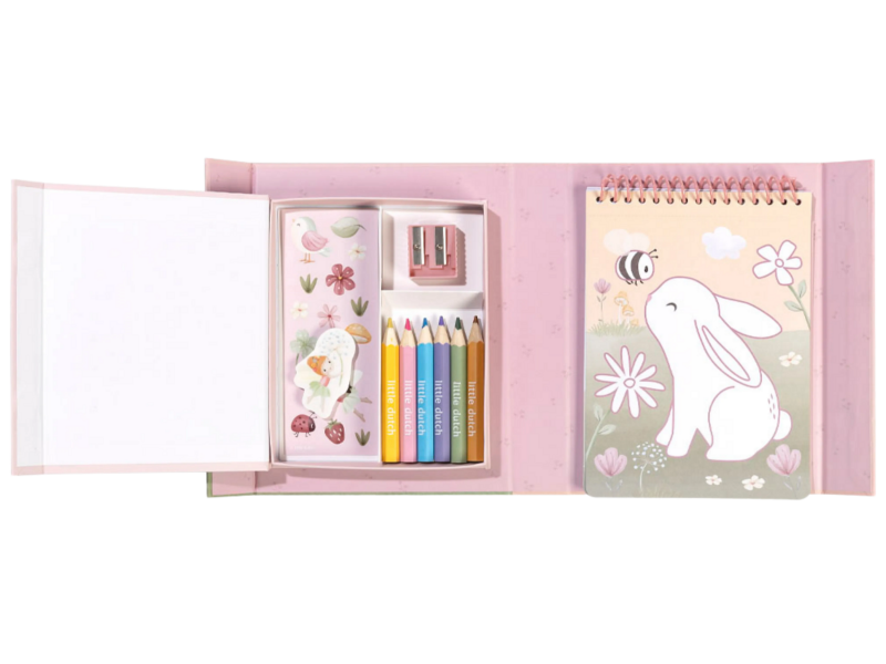 Omalovánky s pastelkami a samolepkami Rosa Fairy Garden