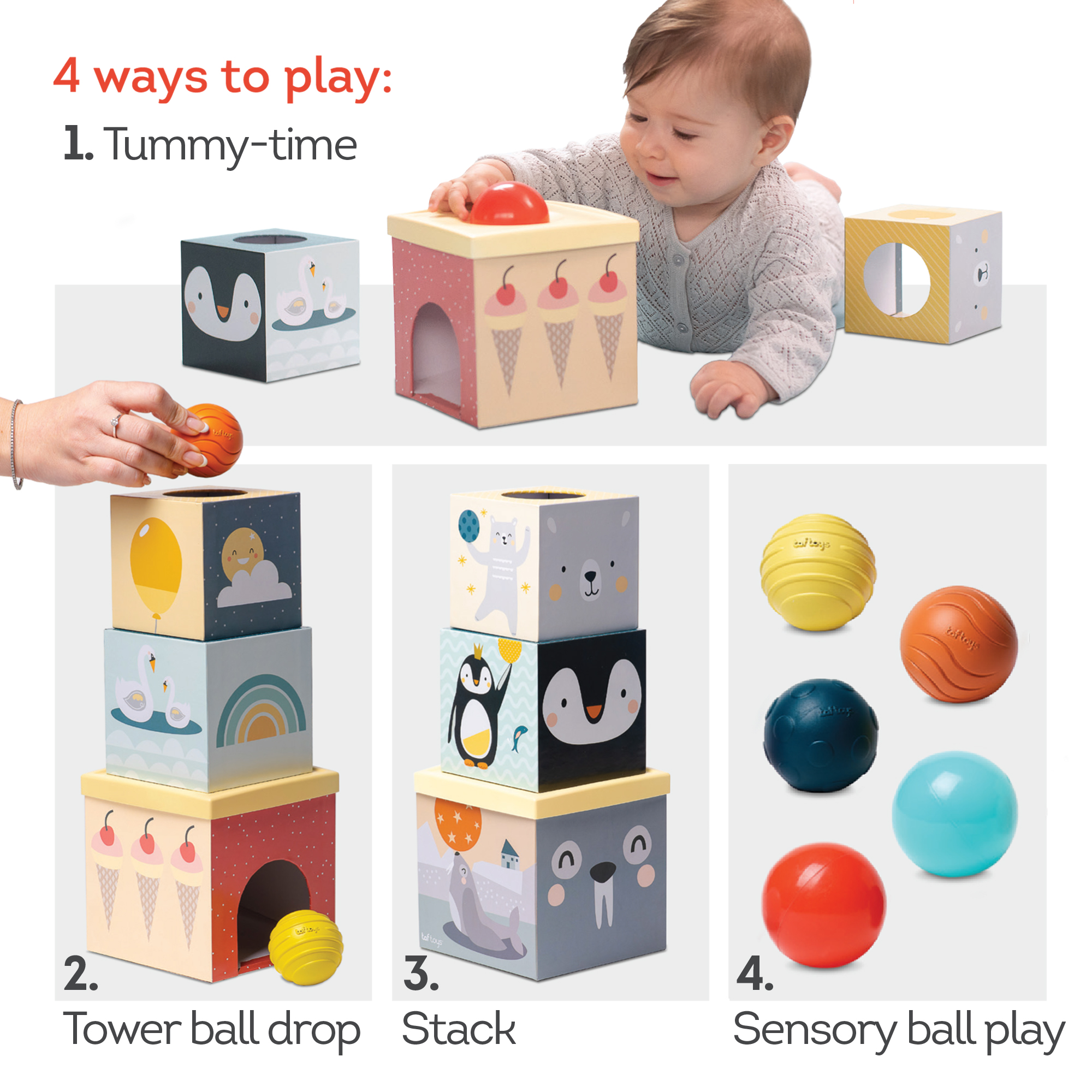 TAF TOYS Sada kostek a míčků Severní pól