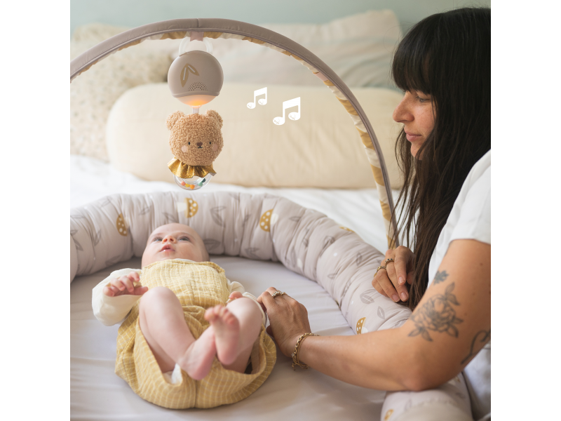 Hnízdo pro miminko s hrazdou Little Explorer