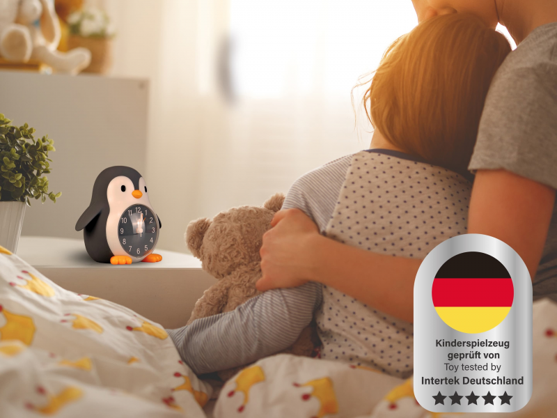 Noční světlo s budíkem POPPY PENGUIN