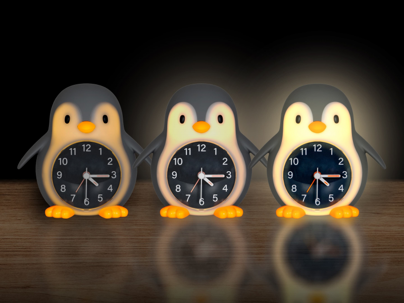 Noční světlo s budíkem POPPY PENGUIN