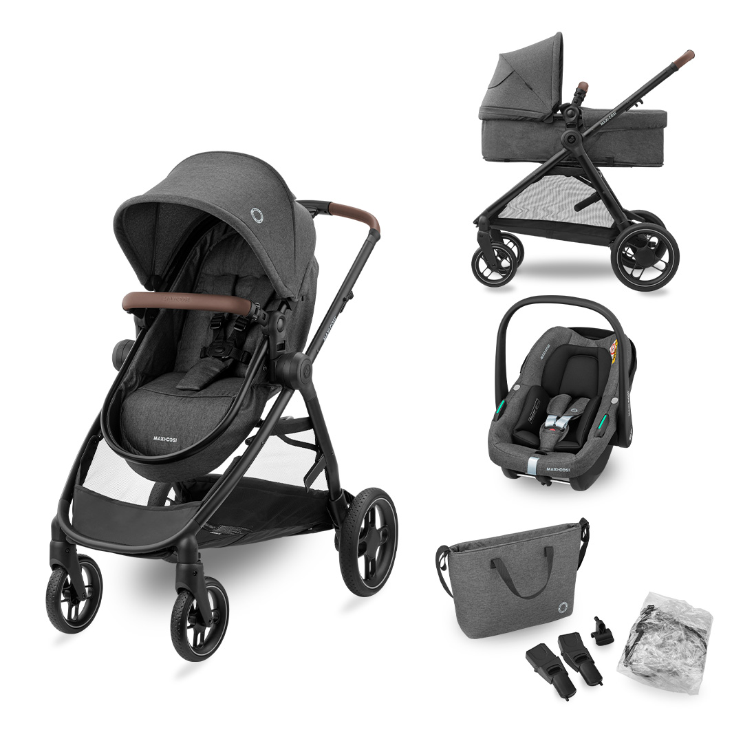Zelia S Trio kočárek 3v1 Dark Grey