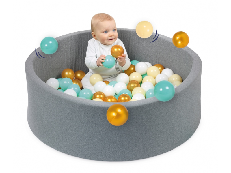 Hrací ohrádka s míčky textilní