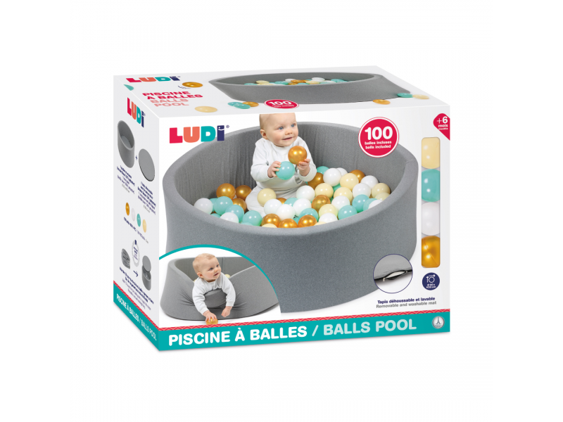 Hrací ohrádka s míčky textilní