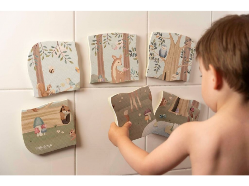 Puzzle pěnové do koupele Forest Friends